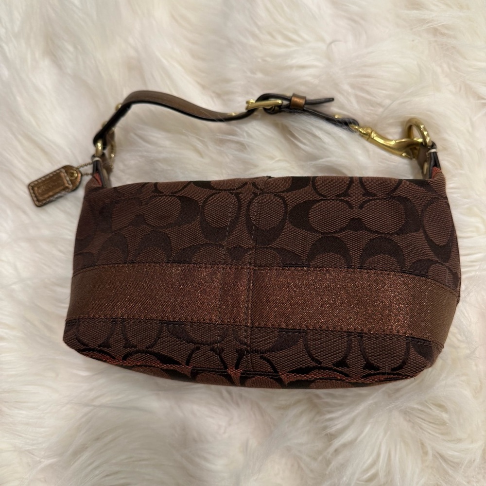 Coach Mini Brown Legacy Signature shoulder bag